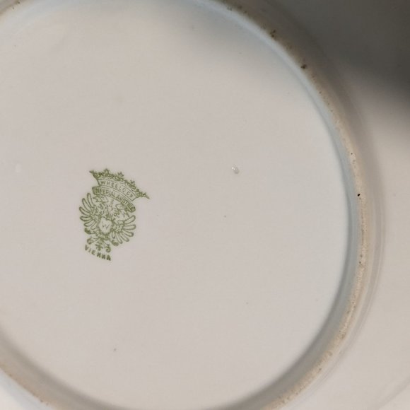 ANTIQUE BOWL MADE IN VIENNA AUSTRIA SERVING PLATE 1900s - Picture 8 of 11